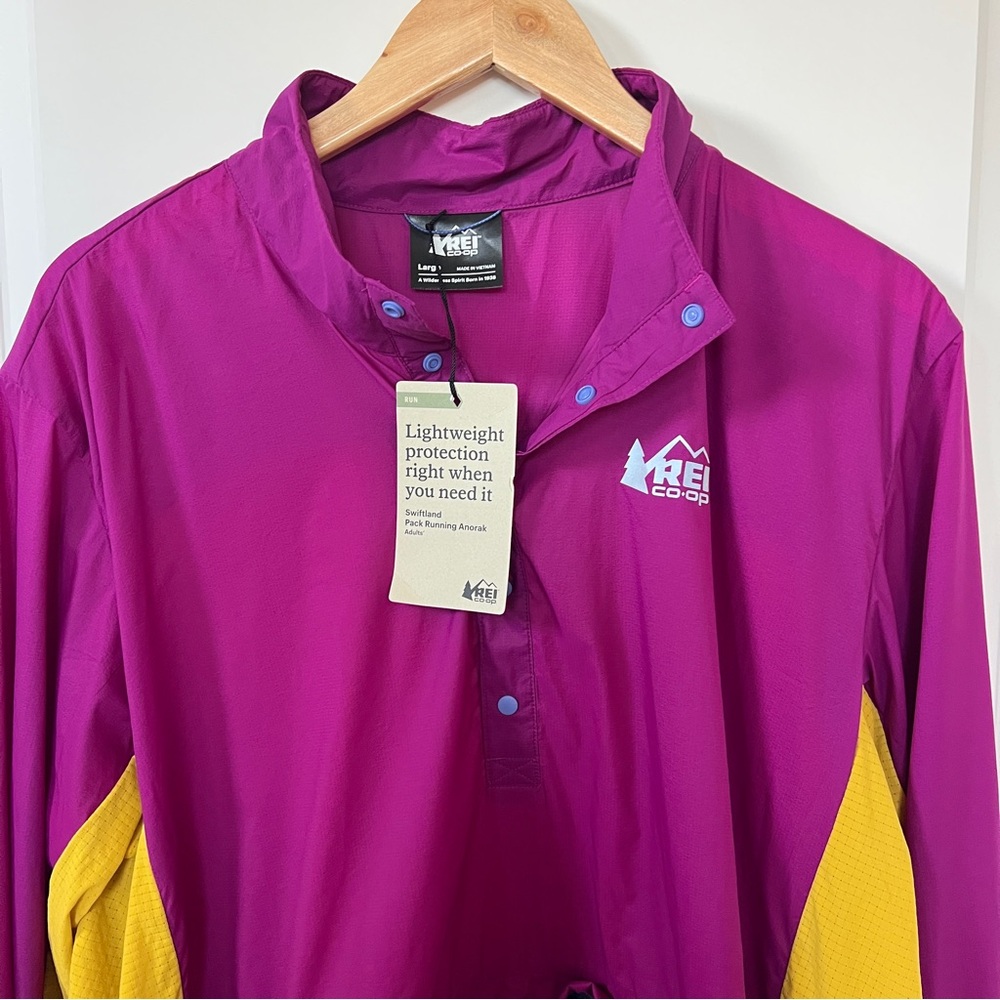 NWT REI Co-op Swiftland Pack Running Anorak Cosmic Magenta Large